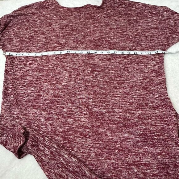Lularoe Women's Size S High Low Open Front Cardigan Sweater Heathered Red Maroon - Picture 8 of 9